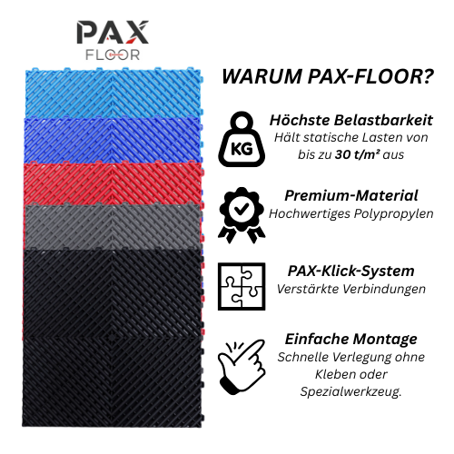 PAX-Floor Klickfliesen Garage Werkstatt